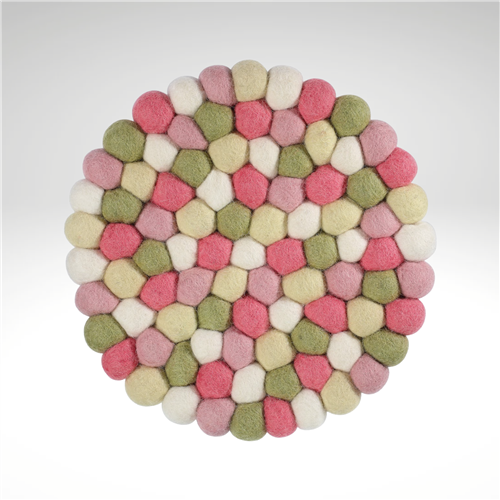 "Lana Ambra" Virgin Wool Trivet, Round, 8.25" dia.
