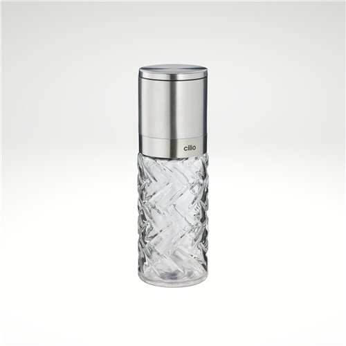 "Cristallo" Salt or Pepper Mill, s/s, 2"dia. X 6.7"