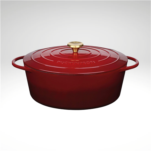 "Provence" Oval Dutch Oven, Burgundy, 13" dia., 7.4 qt.