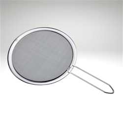 Image of the Kuchenprofi Splatter Guard "Deluxe" in stainless steel and mesh.