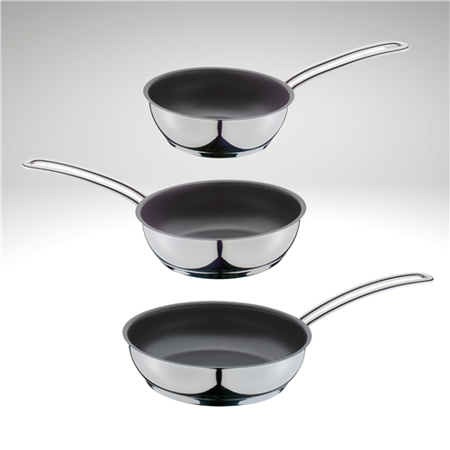 3-Piece Capri Non Stick Fry Pan Set, Induction Ready