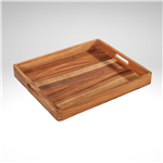 Wood Serving Tray, Acacia, rectangular, 13" x 5" x 1.8"