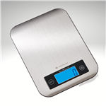 "Pure" Digital Kitchen Scale, stainless steel, 9.3" x 6.9" x 1"