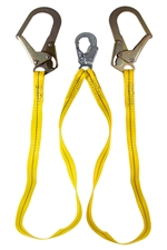 Guardian Non-Shock Absorbing Lanyard, Double Leg / Steel Rebar Hook - 6' | 01271