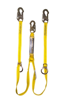 Double Leg Tie-back Lanyard with adjustable D-Ring | Guardian 01291