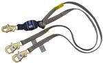 Force2 100% Tie-Off Shock Absorbing Lanyard with Tie-Back Hooks | 1246075