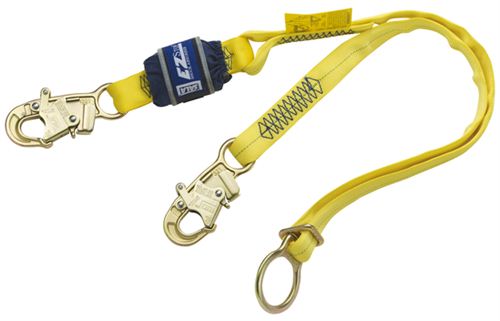 EZ-Stop Tie-Back Shock Absorbing Lanyard with D-ring/Snap Hooks