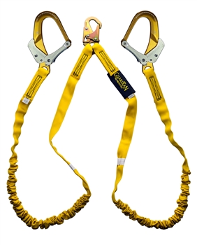 Twin Leg Internal Shock Lanyard w/ Aluminum Rebar Hooks - 21215