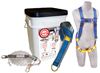 Roofer's Fall Protection Kit with Lifeline - In a Bucket - 25 Pack