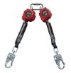 Twin-Leg Self Retracting Lifeline with Steel Swiveling Snap Hooks - Web - 6 ft. (1.8 m)