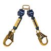 Twin-Leg Quick Connect Self Retracting Lifeline with Aluminum Rebar Hooks - Web