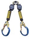 Twin-Leg Quick Connect Self Retracting Lifeline with Aluminum Locking Rebar Hooks - Web