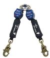 Twin-Leg Quick Connect Self Retracting Lifeline with Steel Swiveling Snap Hooks - Web - For Hot Work Use