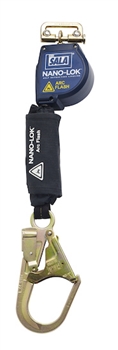 Nano-Lok Arc Flash Quick Connect Self Retracting Lifeline with Steel Rebar Hook | 3101528