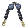 Arc Flash Twin-Leg Quick Connect Self Retracting Lifeline with Steel Snap Hook - Web