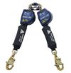 Arc Flash Twin-Leg Quick Connect Self Retracting Lifeline with Steel Swiveling Snap Hook - Web