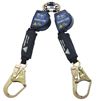 Arc Flash Twin-Leg Quick Connect Self Retracting Lifeline with Steel Rebar Hook - Web
