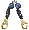 Arc Flash Twin-Leg Quick Connect Self Retracting Lifeline with Aluminum Rebar Hook - Web