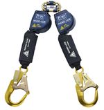 Nano-Lok Arc Flash Twin-Leg Quick Connect Self Retracting Lifeline with Aluminum Rebar Hook - Web | 3101539