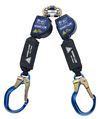 Arc Flash Twin-Leg Quick Connect Self Retracting Lifeline with Aluminum Rebar Lock Hook - Web