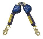 Nano-Lok Extended Length Twin-Leg Quick Connect Self Retracting Lifeline with Steel Snap Hooks - Web - 11 ft. | 3101621