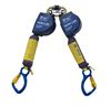 Extended Length Twin-Leg Quick Connect Self Retracting Lifeline with Aluminum Carabiners - Web - 11 ft.