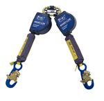 Nano-Lok Extended Length Twin-Leg Quick Connect Self Retracting Lifeline with Aluminum Snap Hooks - Web - 11 ft . | 3101623