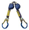 Extended Length Twin-Leg Quick Connect Self Retracting Lifeline with Aluminum Locking Rebar Hooks - Web - 9 ft.