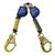 Nano-Lok Extended Length Twin-Leg Quick Connect Self Retracting Lifeline with Aluminum Rebar Hooks - Web - 9 ft. | 3101625