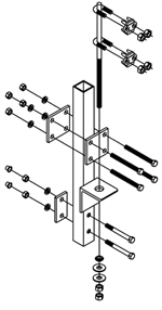 Lad-Saf Bottom Bracket for Fixed Ladder - Stainless | 6100070