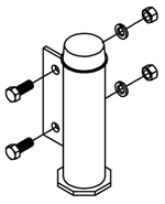 Lad-Saf Top Bracket for Steel Pole/Tower - Stainless | 6116210