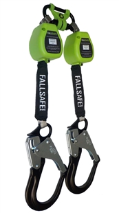 6 foot CLASS A Dual-Leg Web Retractable w/ In-Webbing Bracket and Rebar Hooks - FS-EX10065-W-RBH-BWB