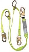 Extreme Dual Leg Tie-Back Shock Lanyard with Adjustable ring - Web