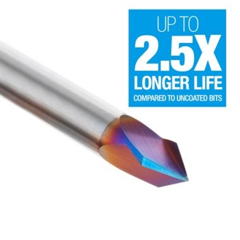 45624-K Amana Tool 60Deg 1/4" V Bit w/Spektra Coating