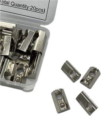 M8 T Slot Spring Nut for HSD Spindles - 20 Pack