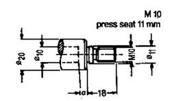 Chuck Adapter with Threaded Shank; Right-Hand