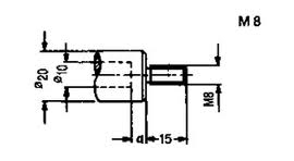 Chuck Adapter with Threaded Shank; Left-Hand