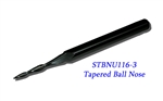 STBNU116-3  -  1/16" Tapered Ballnose 1/4 Shank