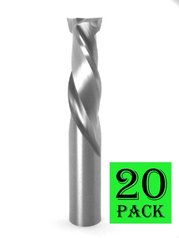 1/4" 2+2 Compression Up/Down Spiral - 3/16" Upcut for Mortise Cuts