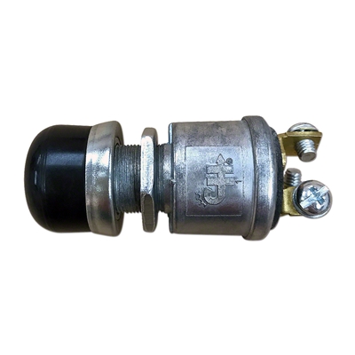 Starter Switch, 3 Terminal Push Button w/ Rubber Cap
