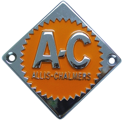 Orange Emblem   ---   Steering wheel and front nose; correct for tractors to mid year 1959