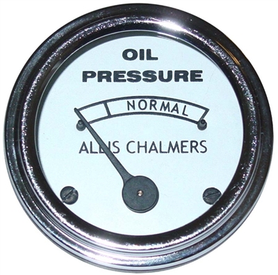 Oil Pressure Gauge, White Face (0-30 PSI)
