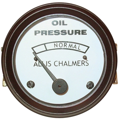 Oil Pressure Gauge, White Face (0-45 PSI)