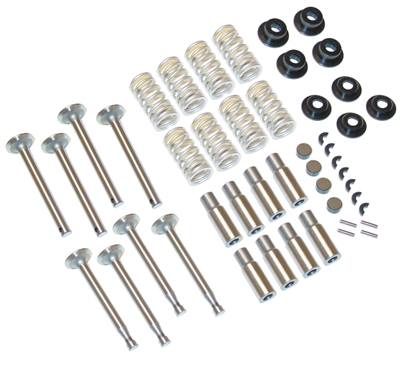 Valve Train Kit includes new valves, guides, springs and locks