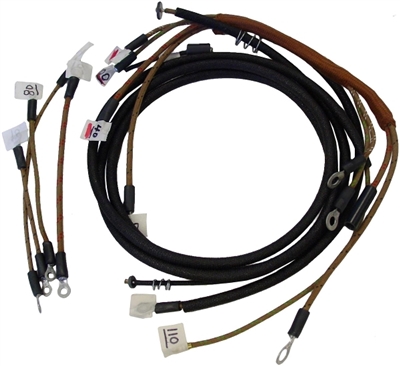 Restoration Quality Wiring Harness for tractors using 2 wire cut-out relay