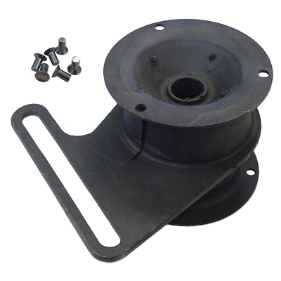 Rubber Seat Torsion Spring w/ Rivets