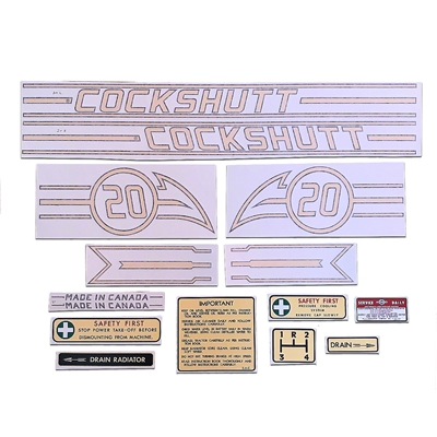 Cockshutt 20 Vinyl Decal Set