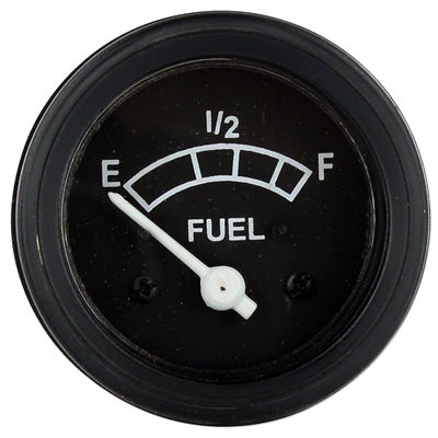 Fuel Gauge With Black Bezel (Positive Ground)