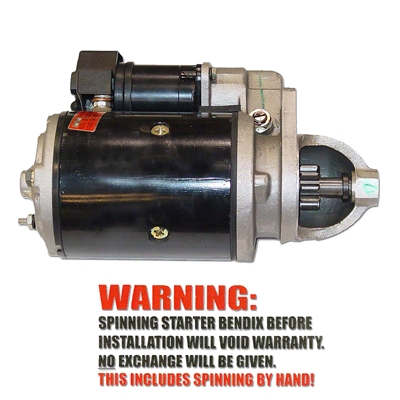 New 12 Volt Starter, fits Diesel engines only