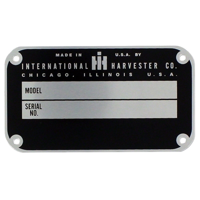 Serial Number Tag With Rivets